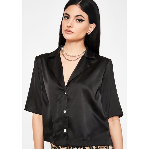 Dolls kill silk shirt - Picture 2 of 2